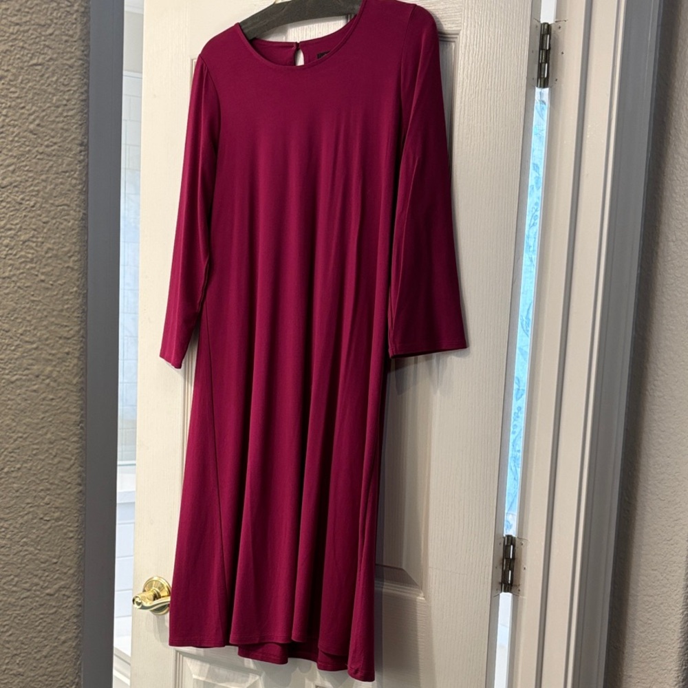 J. Jill Women's Midi Dress in Vibrant Pink